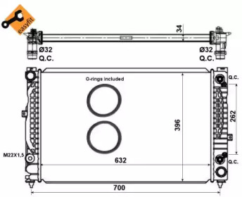 WILMINK GROUP wg1721698 -  Радиатор, охлаждение двигателя